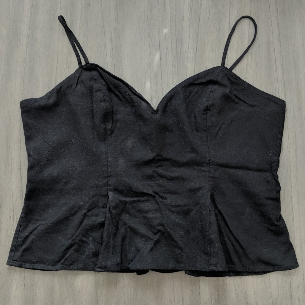 SOLD - Express Pleated Linen Tank